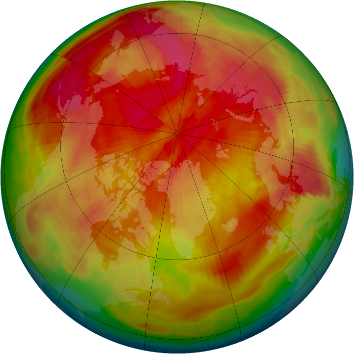 Arctic ozone map for 27 March 1980